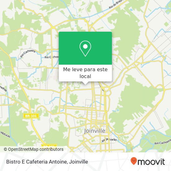 Bistro E Cafeteria Antoine, Rua Fernando Machado, 190 América Joinville-SC 89204-400 mapa