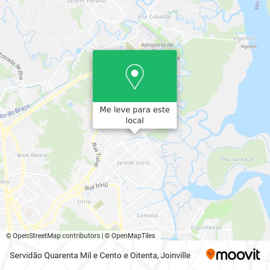 Servidão Quarenta Mil e Cento e Oitenta mapa