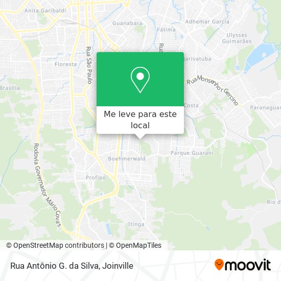 Rua Antônio G. da Silva mapa