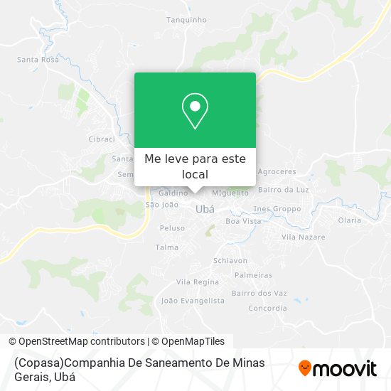 (Copasa)Companhia De Saneamento De Minas Gerais mapa