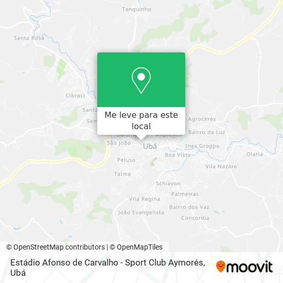Estádio Afonso de Carvalho - Sport Club Aymorés mapa