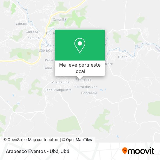 Arabesco Eventos - Ubá mapa