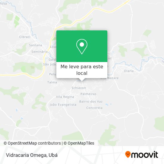 Vidracaria Omega mapa
