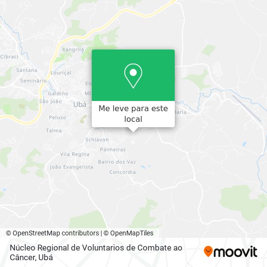 Núcleo Regional de Voluntarios de Combate ao Câncer mapa