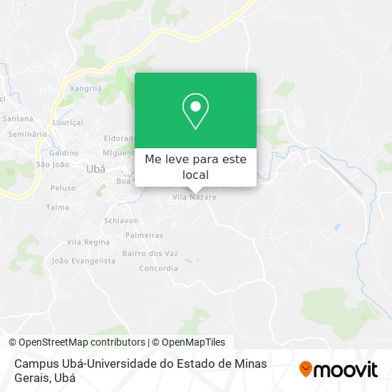 Campus Ubá-Universidade do Estado de Minas Gerais mapa