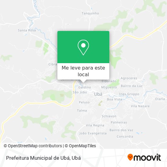 Prefeitura Municipal de Ubá mapa