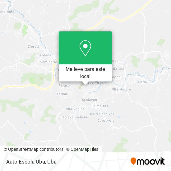 Auto Escola Uba mapa