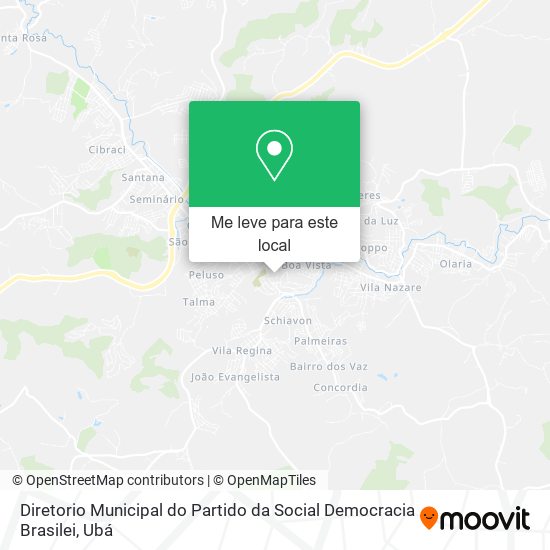 Diretorio Municipal do Partido da Social Democracia Brasilei mapa