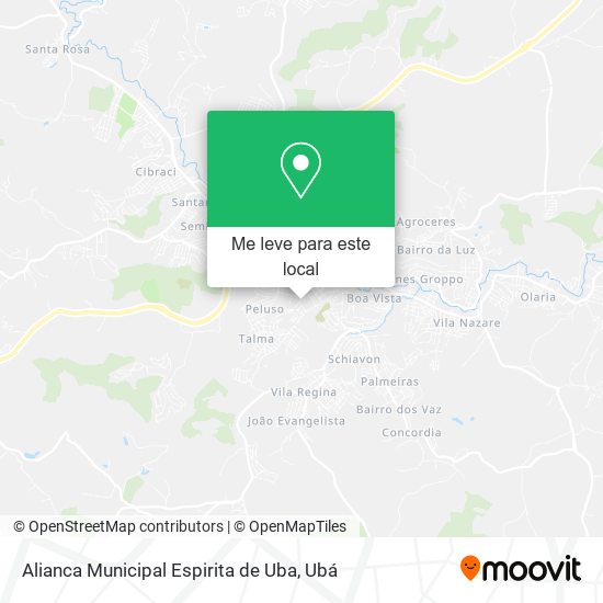 Alianca Municipal Espirita de Uba mapa