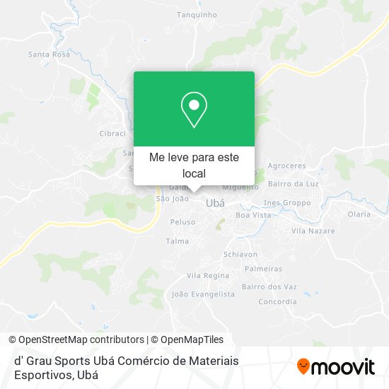 d' Grau Sports Ubá Comércio de Materiais Esportivos mapa