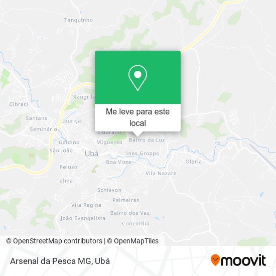 Arsenal da Pesca MG mapa