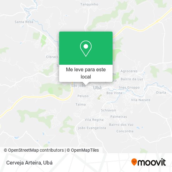 Cerveja Arteira mapa