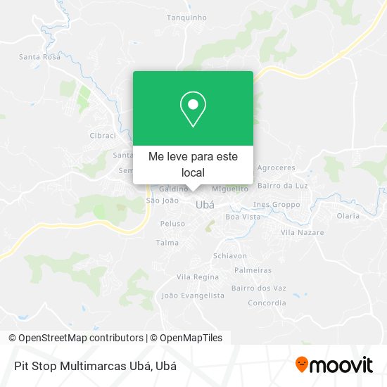 Pit Stop Multimarcas Ubá mapa