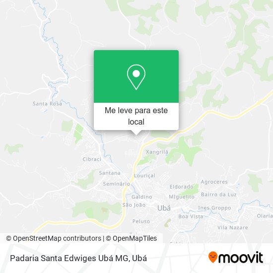 Padaria Santa Edwiges Ubá MG mapa
