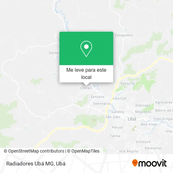 Radiadores Ubá MG mapa