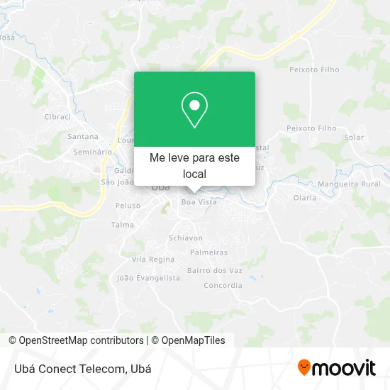 Ubá Conect Telecom mapa