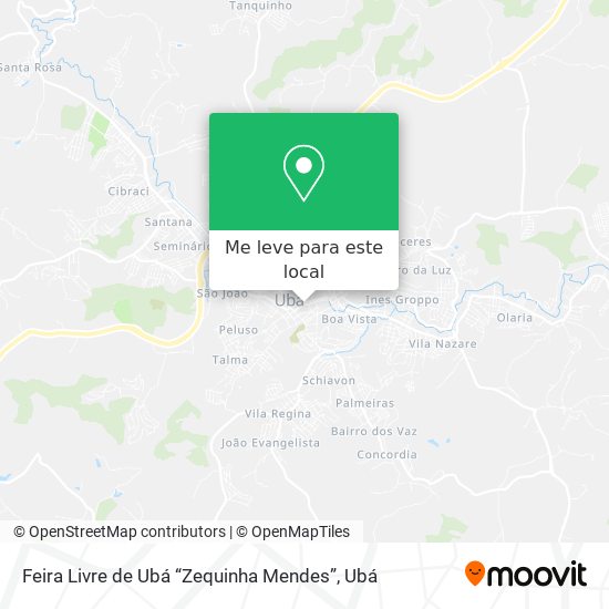 Feira Livre de Ubá “Zequinha Mendes” mapa