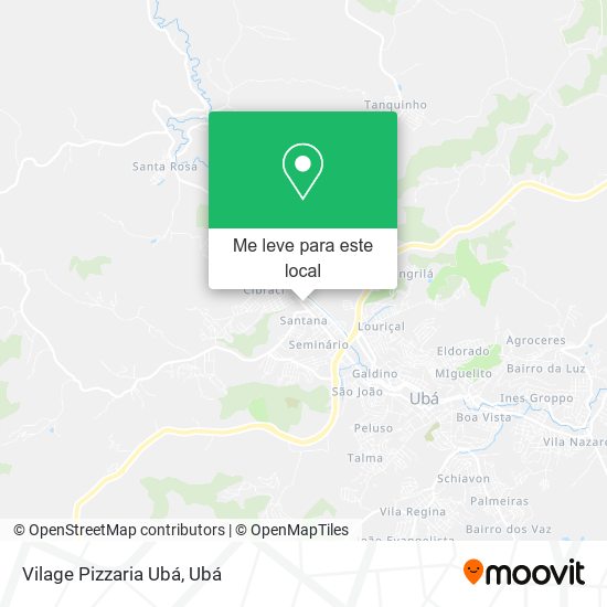 Vilage Pizzaria Ubá mapa