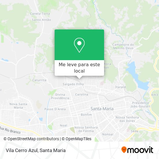 Vila Cerro Azul mapa
