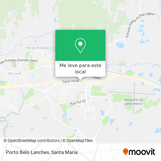 Porto Belo Lanches mapa