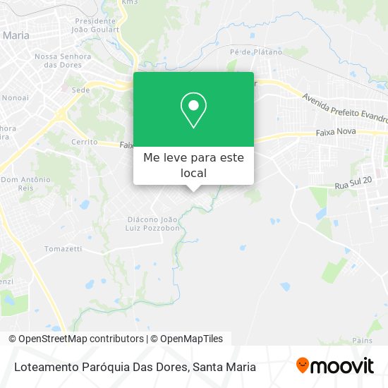 Loteamento Paróquia Das Dores mapa