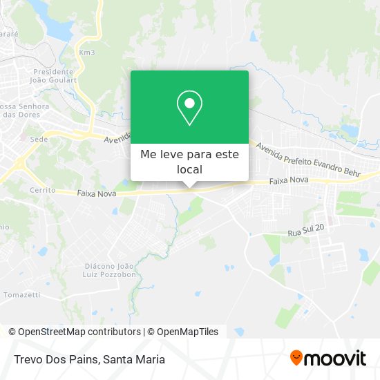 Trevo Dos Pains mapa