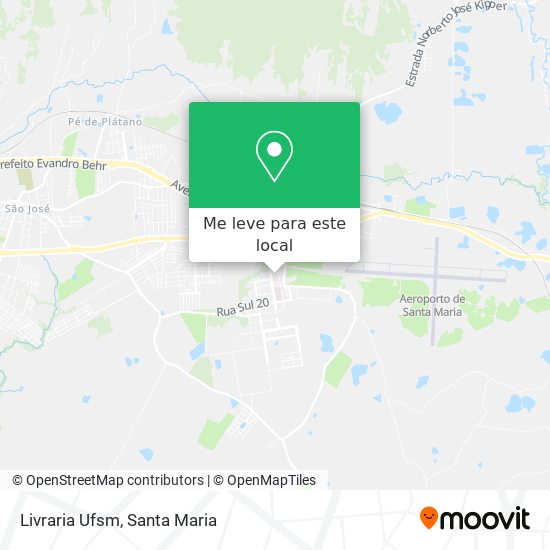Livraria Ufsm mapa