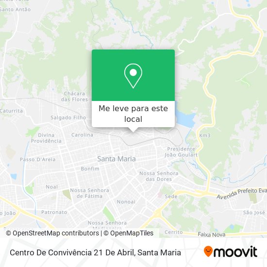 Centro De Convivência 21 De Abril mapa