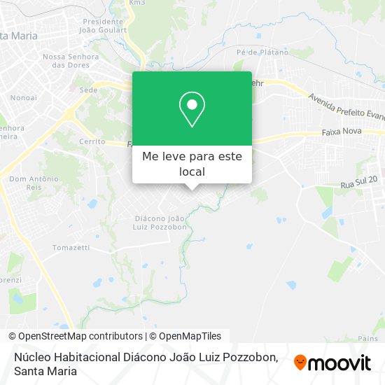 Núcleo Habitacional Diácono João Luiz Pozzobon mapa