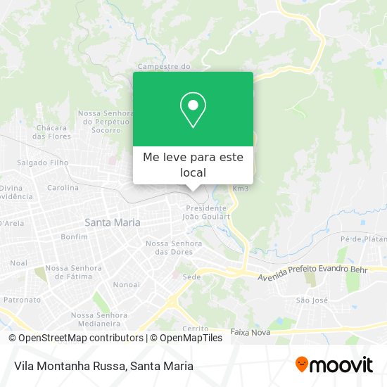 Vila Montanha Russa mapa