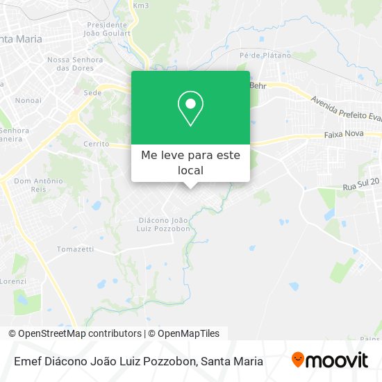 Emef Diácono João Luiz Pozzobon mapa