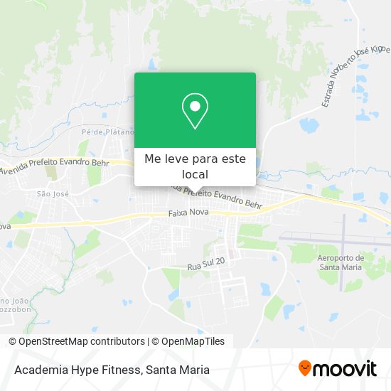 Academia Hype Fitness mapa