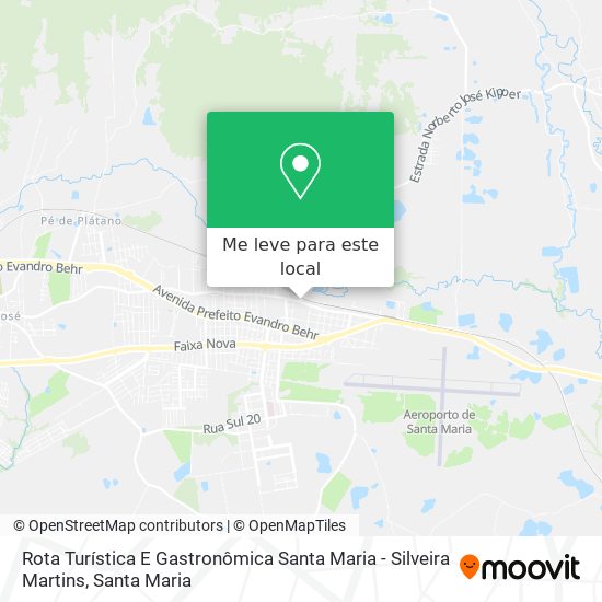 Rota Turística E Gastronômica Santa Maria - Silveira Martins mapa