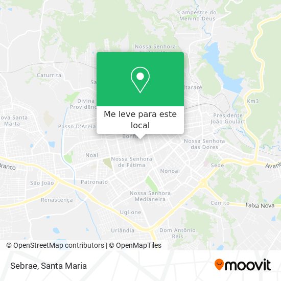 Sebrae mapa
