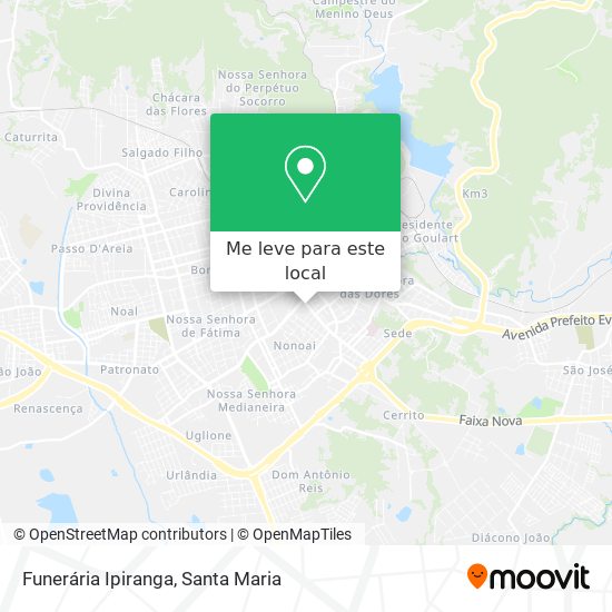 Funerária Ipiranga mapa