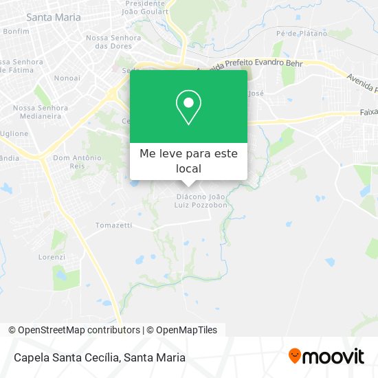 Capela Santa Cecília mapa