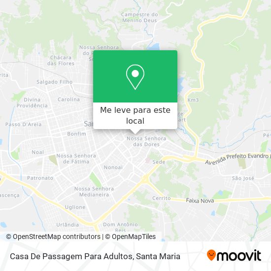 Casa De Passagem Para Adultos mapa