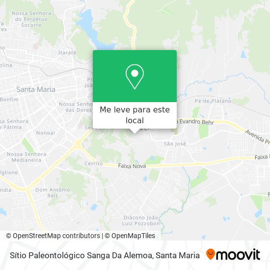 Sítio Paleontológico Sanga Da Alemoa mapa