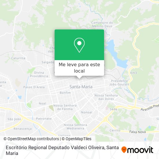 Escritório Regional Deputado Valdeci Oliveira mapa