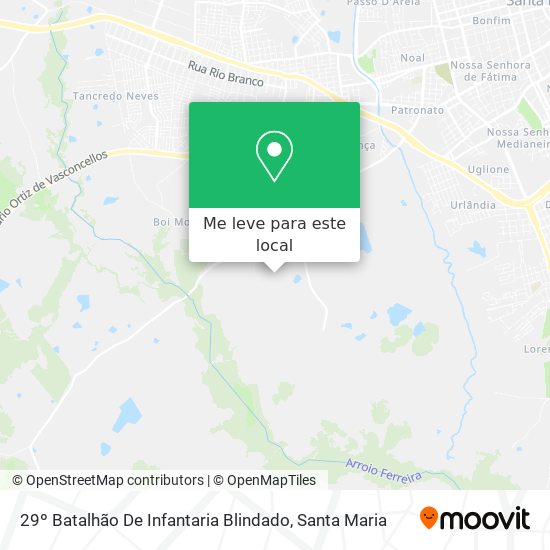 29º Batalhão De Infantaria Blindado mapa