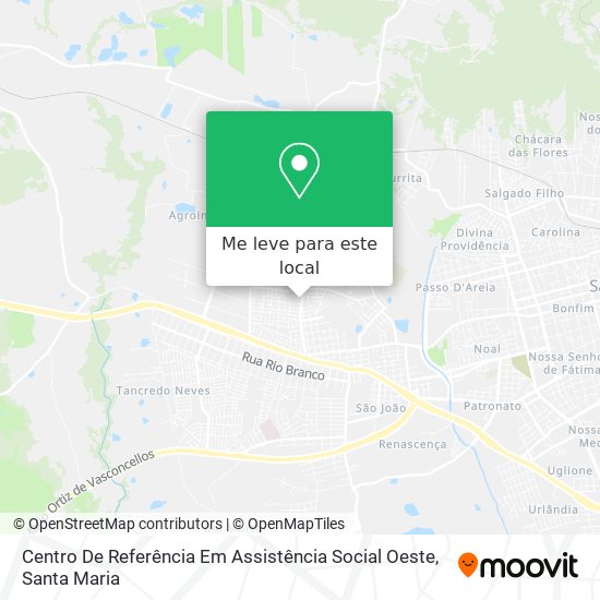 Centro De Referência Em Assistência Social Oeste mapa