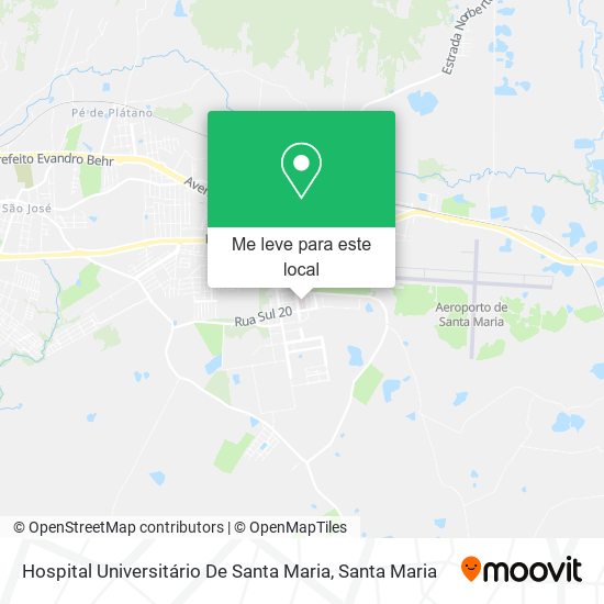 Hospital Universitário De Santa Maria mapa
