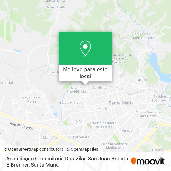 Associação Comunitária Das Vilas São João Batista E Brenner mapa