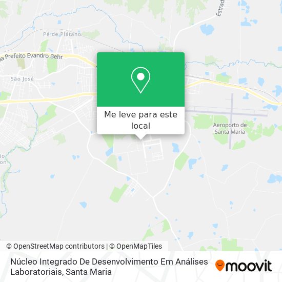 Núcleo Integrado De Desenvolvimento Em Análises Laboratoriais mapa