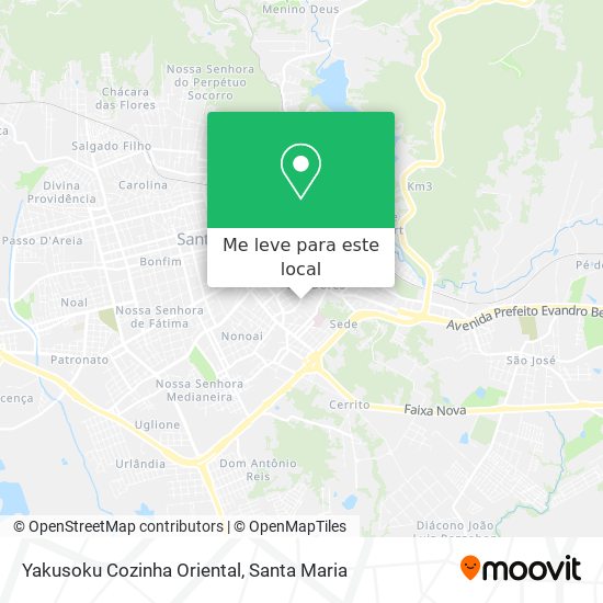 Yakusoku Cozinha Oriental mapa