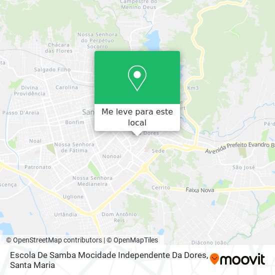 Escola De Samba Mocidade Independente Da Dores mapa