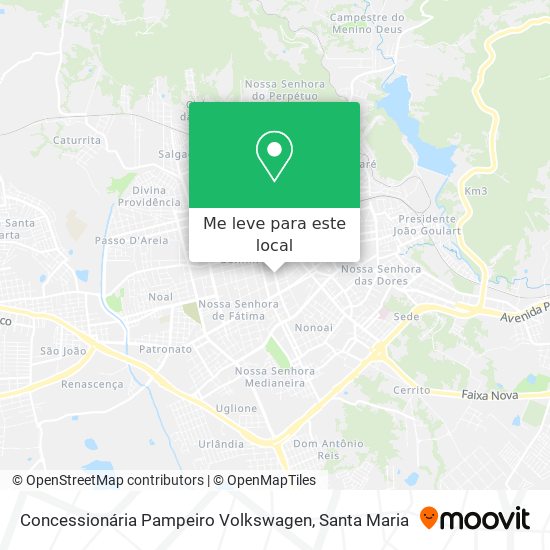 Concessionária Pampeiro Volkswagen mapa