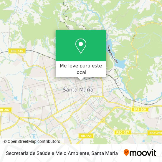 Secretaria de Saúde e Meio Ambiente mapa