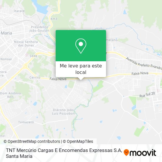 TNT Mercúrio Cargas E Encomendas Expressas S.A mapa