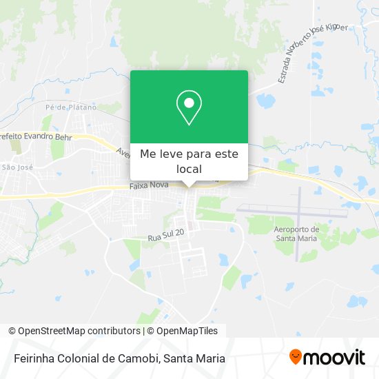 Feirinha Colonial de Camobi mapa